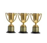 Abaodam 3 Pezzi Piccoli Trofei Premi E Trofei Premi per Adulti Mini Trofei E Medaglie Mini Trofei d'oro Scrigno del per Premi Grande Mini Plastica Dorata Riutilizzabile