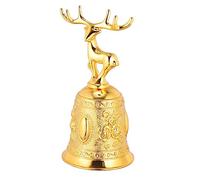 Abaodam 3 Pezzi Sonaglio La Campana Campanello D'Oro Servizio Campana Per Scrivania Decorazioni In Oro Tè A Mano Finiture In Oro Natale Jingle Bell Campane Per Slitta Di Natale La