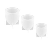 Abaodam 3 Pezzi Stampo Uovo in Silicone per Resina, per Creatori Fai | Superficie Liscia e Antiaderente, Facile Sformatura, per Base Lampada LED e Oggetti da Tavolo