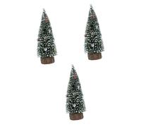 Abaodam 3 Pz Decorazione Della Tavola Di Natale Pini Da Tavolo Pino Di Natale Albero Di Sisal Artificiale Ornamenti Per La Tavola Di Natale Mini Albero Di Natale Di Legno Brina