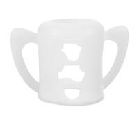 Abaodam 3 Pz protezione della bottiglia di Accessorio per bottiglie di latte manici per biberon copri biberon a collo largo manicotto per biberon in silicone presa per biberon bianca