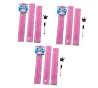 Abaodam 3 Set Adesivi Di Simpatico Grafico Di Crescita Degli Animali Adesivo Animale Grafici Di Crescita Del Bambino Righello Per La Crescita Del Muro Manifesto Rosa Pvc