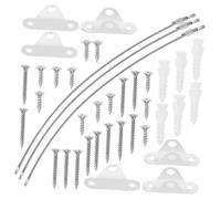 Abaodam 3 set Kit Cinghie Mobili Antiribaltamento in Acciaio con Ancoraggi Parete Protezione per Armadi Librerie e Scaffali Sicurezza Casa e Prevenzione Caduta Mobili