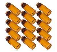 Abaodam 30 Flaconi di Vetro Marrone Ambrato da 10 Ml Tappo in Sughero, Mini Bottiglie Decorative Resistenti ai Raggi UV per Oli Essenziali, Spezie e Bomboniere di Nozze, per Conservazione