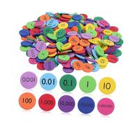 Abaodam 320 Math Number Discs in Bright Colors Eva Place Value Disks for Early Childhood Arithmetic Learning And Counting Games