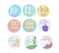 Abaodam 32pezzi Adesivi Per Mesi Del Bebè Stickers Autoadesivi Per Decorazioni Per Foto e Album Per Catturare Traguardi Mensili Del Tuo