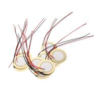 Abaodam 35 Dischi Piezoelettrici 27mm in Rame con Fili, Cicalino Attivo e Modulo Buzzer Fai da Te per Strumenti Acustici e Batteria, Trasduttore Sonoro Piezoelettrico per Allarmi