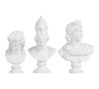 Abaodam 3pcs Greco Testa Statua Classica Figura Greca Ritratto Busto Figurine Gesso Scultura Atena Statua Resina Apollo Figurine Ornamenti Schizzo Pratica Dio Busto Grecia