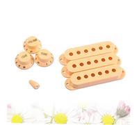 Abaodam 3pezzi Coperchi Pickup Single Coil Con Manopole Volume e Tono Accessori Per Chitarra Elettrica Beige