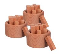 Abaodam 3pezzi Diffusore di Oli Essenziali Fiamma in Legno Diffusore Portatile per Interni Soggiorno Camera da Letto e Ufficio senza Alimentazione