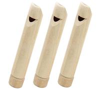 Abaodam 3pezzi Fischietti Legno Per Ragazzo Ragazza Giocattolo Musicale Educativo Per Sviluppo Uditivo e Interesse Nella Musica Facile Da Impugnare e Sicuro Per Manine Dei Piccoli