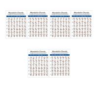 Abaodam 3pezzi Mandolin Chord Chart Guida Per Esercizi e Pratica Carta Di Rame Compatte Per Insegnanti e Studenti Di Mandolino
