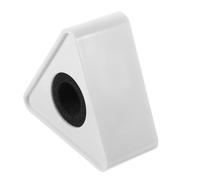 Abaodam 3pezzi Mic Logo Flag Triangolare Abs Bianco Per Microfono Da Intervista Design Pratico e Leggero Facile Da Personalizzare e Trasportare Adatto Per Professionisti