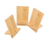 Abaodam 3pezzi Supporto Per Cellulare in Legno Stile Giapponese Porta Cellulare Da Tavolo Per Telefono e Tablet Organizer Da Scrivania in Legno Resistente