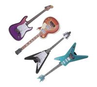 Abaodam 4 Fermagli Chitarra in Metallo Punk Spille Divertenti Tema Musicale per Donne Amanti della Accessori per Feste e Quotidiano
