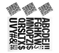 Abaodam 4 Fogli Adesivi Termoadesivi Lettere per Tessuti, Iron On Letters Numbers Patches in Pu e Pet Nero, per Cappelli e Borse, DIY