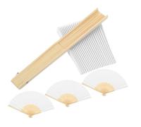 Abaodam 4 Impostati Telaio Ventaglio Pieghevole in Bambù Base Ventaglio Non Verniciata Kit Ossatura da Te con Superficie per Personalizzazione e Cosplay