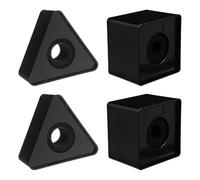 Abaodam 4 Pezzi Bandiere per Microfono da Intervista Quadrate e Triangolari Nere Supporti Logo per Microfono Portatile Posizionamento Stabile per Uso Broadcast e Reportage