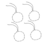 Abaodam 4 pezzi Catena per Scarpe con Accessorio per Décolleté Donna Elegante Anti-perdita Decorazione Caviglia Chic