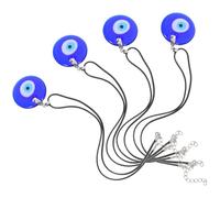 Abaodam 4 pezzi Collana Malocchio Blu in Vetro Amuleto Protezione Uomo Donna Ciondolo Occhio Turco Antigraffio Regalo Fortunato per Famiglia e Design Elegante e Confortevole