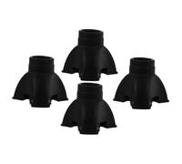 Abaodam 4 Pezzi Copripiedi Triangolari in Gomma Antiscivolo per Bastone da Trekking e Passeggio Protezioni per Punte Adatte a Anziani Facile Installazione e Uso Accessori Resistenti