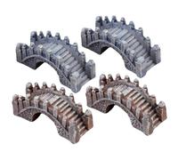 Abaodam 4 Pezzi Decorazione Ponte Miniatura in Materiale per Paesaggi e in Stile Palazzo Figurine di Ponti per Micro Scene e Layout Creativi