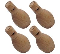 Abaodam 4 Pezzi Fischietti in Legno Grezzo Fai da Te, Giocattolo Educativo Musicale per Bambini, Mini Strumento Musicale Sicuro e Facile da Colorare, Gioco Educativo Rumoroso per Bambini