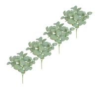 Abaodam 4 Pezzi Foglie Artificiali Verdi in Stoffa, Decorazione Rustica | Aspetto Realistico, Verde Tutto L’anno, senza Concime, per Allestimenti Scena, Bouquet e Feste