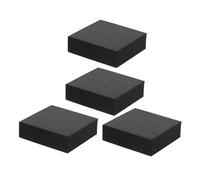 Abaodam 4 Pezzi Guarnizione in Gomma Resistente agli ammortizzatori Fondo del Vaso di Fiori Guarnizione del Vaso di Fiori Pavimento Bagnato tappetini Antiscivolo sottovaso per Piante Black