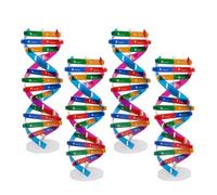 Abaodam 4 Pezzi Kit Educativo Doppia Spirale Dna per Studenti di Biologia Struttura Genetica Supporto Espositivo Giocattolo Scientifico Geni Umani