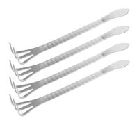 Abaodam 4 Pezzi Mini Attrezzo da Giardino in Acciaio Inossidabile con 3 Denti Arrotondati, Manico Ergonomico, Resistente alla Piegatura, per Bonsai e Aiuole