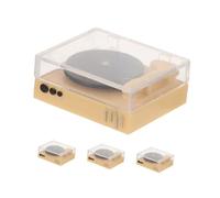Abaodam 4 Pezzi Miniature Dollhouse Cd Player Kit Mini Retro Record Player Model For Living Room And Bedroom Decor Diy Assembly Mini Dollhouse Accessories