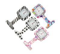 Abaodam 4 Pezzi Orologio da Tasca in Silicone da Infermiera per Studenti | Quadrante Chiaro, Lettura Precisa, Portatile, Uso in Ambito Medico e Durante gli Esami, Stile Creativo