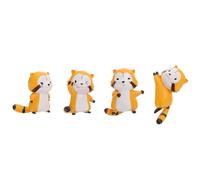 Abaodam 4 Pezzi Statuette di Procioni in Resina per Decorazioni da Tavolo e Torte Mini Decorazioni per delle Fate Vivide e Resistenti Adatte per Decorazione Torta Vaso e