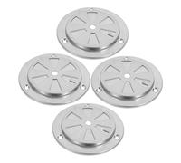 Abaodam 4 Pezzi Ventilazione in Acciaio Inossidabile per Forno Copertura Aerazione Rotonda con Feritoie Resistente al Calore Riduzione Rumore per Barbecue e Affumicatori