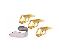 Abaodam 4 Plettri in Acciaio Inossidabile Per Pollice E Dita - Argento Per Il Pollice Oro Per Le Dita Sottili E Comodi Per Suonare La Chitarra