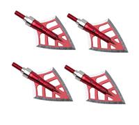Abaodam 4 Punte Broadheads Inossidabile con Design Vite per Carbonio Accessorio per Archi Ricurvi e Compound Rosso