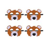 Abaodam 4 Pz oggetti di scena per bambini maschera halloween maschere halloween maschere dei cartoni animati feltro maschere animali maschere di feltro maschere a forma di animale provato