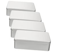 Abaodam 4 Scatola in Ferro Quadrata per Dadi con Imbottitura Contenitori Resistenti Polvere e Graffi per Organizzazione e Protezione Oggetti