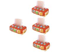 Abaodam 4 Set Giocattolo di carta giocattoli educativi per bambini giocattoli da viaggio per bambini giocattolo sensoriale per i più piccoli giocattolo che tira il bambino Stoffa
