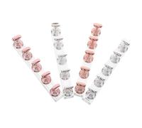Abaodam 4 Set Supporto per Esercitazioni di Unghie in Acrilico e Metallo Base Stabile e Portatile Design Estetico Giapponese per Manicure Professionale e Pratica Nail Art