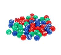 Abaodam 49 Palline Plastica per Lotteria da Numerati in Colori Incisi Palline per Giochi Raffle e Piccole Leggere e per Eventi e Tombola