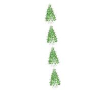 Abaodam 4pezzi Albero Di Natale Miniatura Cristallo Decorazione Natalizia Per Ufficio e Casa Per Feste e Matrimoni Resistente Per Foto