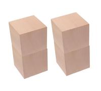 Abaodam 4pezzi Blocchi Legno Grezzo Per Ragazzo Ragazza Di Cubi Per Attività Didattiche e Creatività Infantile Per Comprendere La Geometria e Gioco Immaginativo
