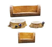 Abaodam 4pezzi Ceppo d in Decorazione per Micro Paesaggi Accessori per Micro Paesaggio Ceppo in Miniatura Decorazione per Ceppi