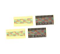 Abaodam 4pezzi Etichette Adesive Per Tastiere Di Chitarra in Pvc Nomi e Note Chiari Facili Da Applicare e Rimuovere Senza Lasciare Segni Impermeabili e Resistenti Al Sudore