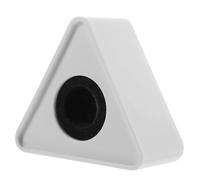 Abaodam 4pezzi Mic Logo Flag Abs Triangolare Per Microfono Intervista Stazione Logo Bianco Facile Da Trasportare e Personalizzabile