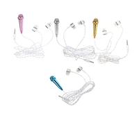 Abaodam 4pezzi Microfono Mini Portatile Per Smartphone Piccolo e Compatto Per Podcasting Canto e Registrazione Audio Senza Alimentazione Esterna Necessaria