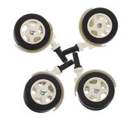 Abaodam 4pezzi Ruote Silenziose per Walker Doppie Ruote Pivotanti in Pu e Plastico, Accessori per Tappeti e Pavimenti in Legno