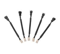 Abaodam 5 Pezzi Adattatore PC per Ventola CPU a 3 Pin in Plastica e Lega Riduzione della Velocità e Rumore, per Build PC Fai-da-te in Atmosfera Estiva Silenziosa